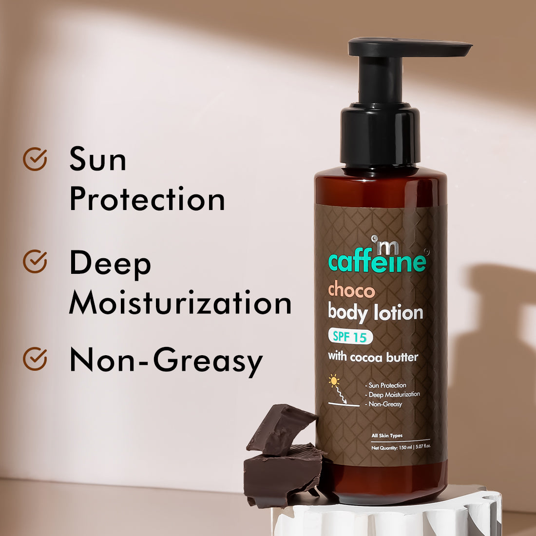 mCaffeine Choco Body Lotion with SPF 15 (Pack of 2)
