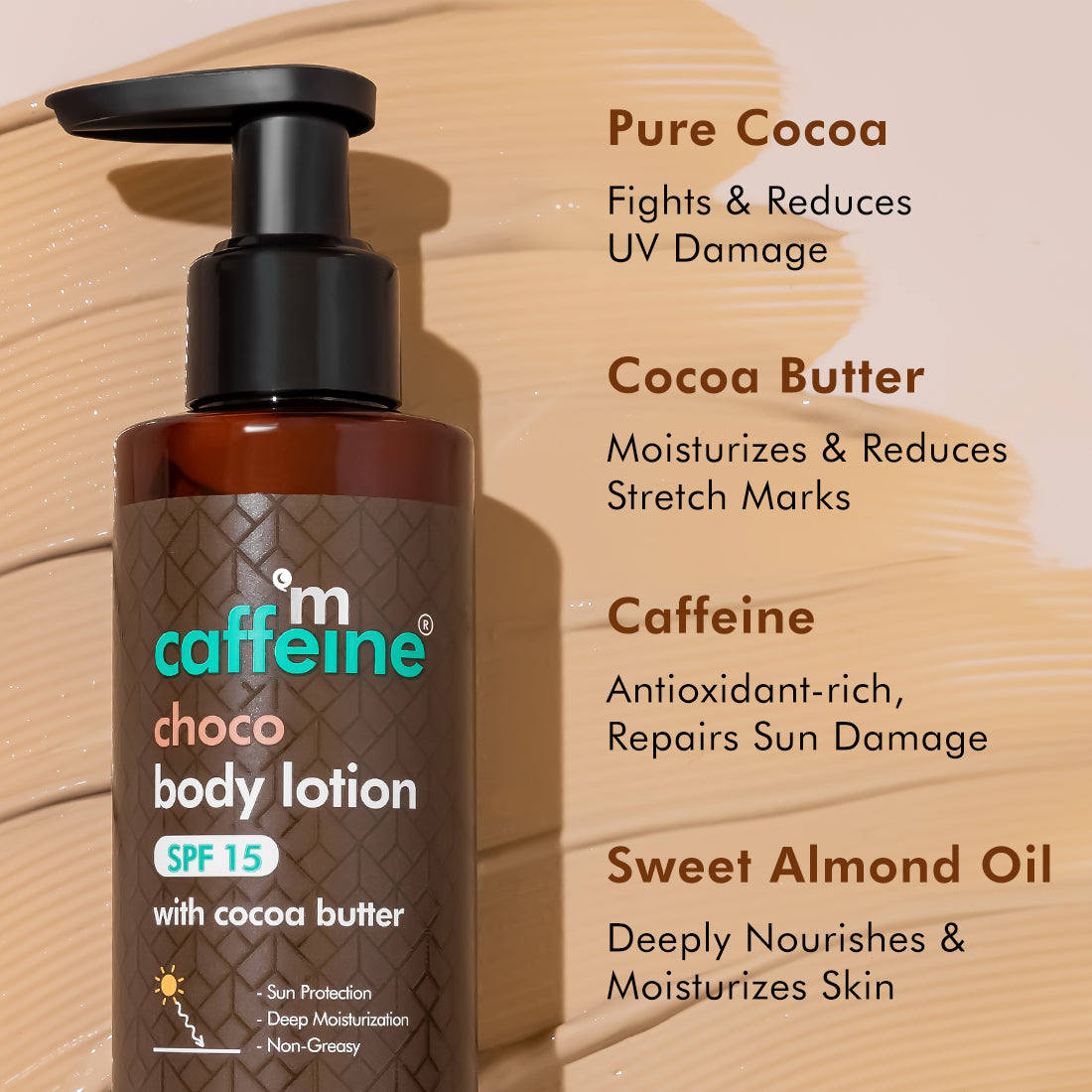 mCaffeine Choco Body Lotion with SPF 15 (Pack of 2)