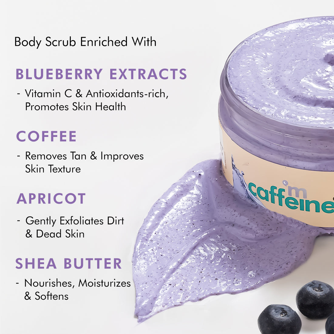 mCaffeine Blueberry Blast Detan & Cleanse Duo for Glowing Skin | Fruity Blueberry Aroma