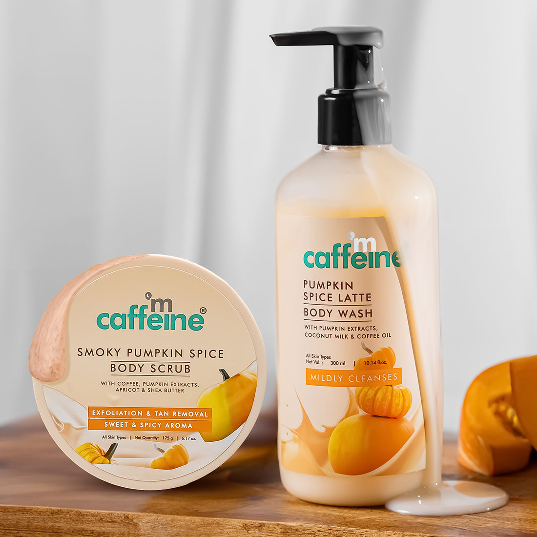 mCaffeine Pumpkin Spice Cleanse & Detan Duo for Glowing Skin | Sweet & Spicy Aroma