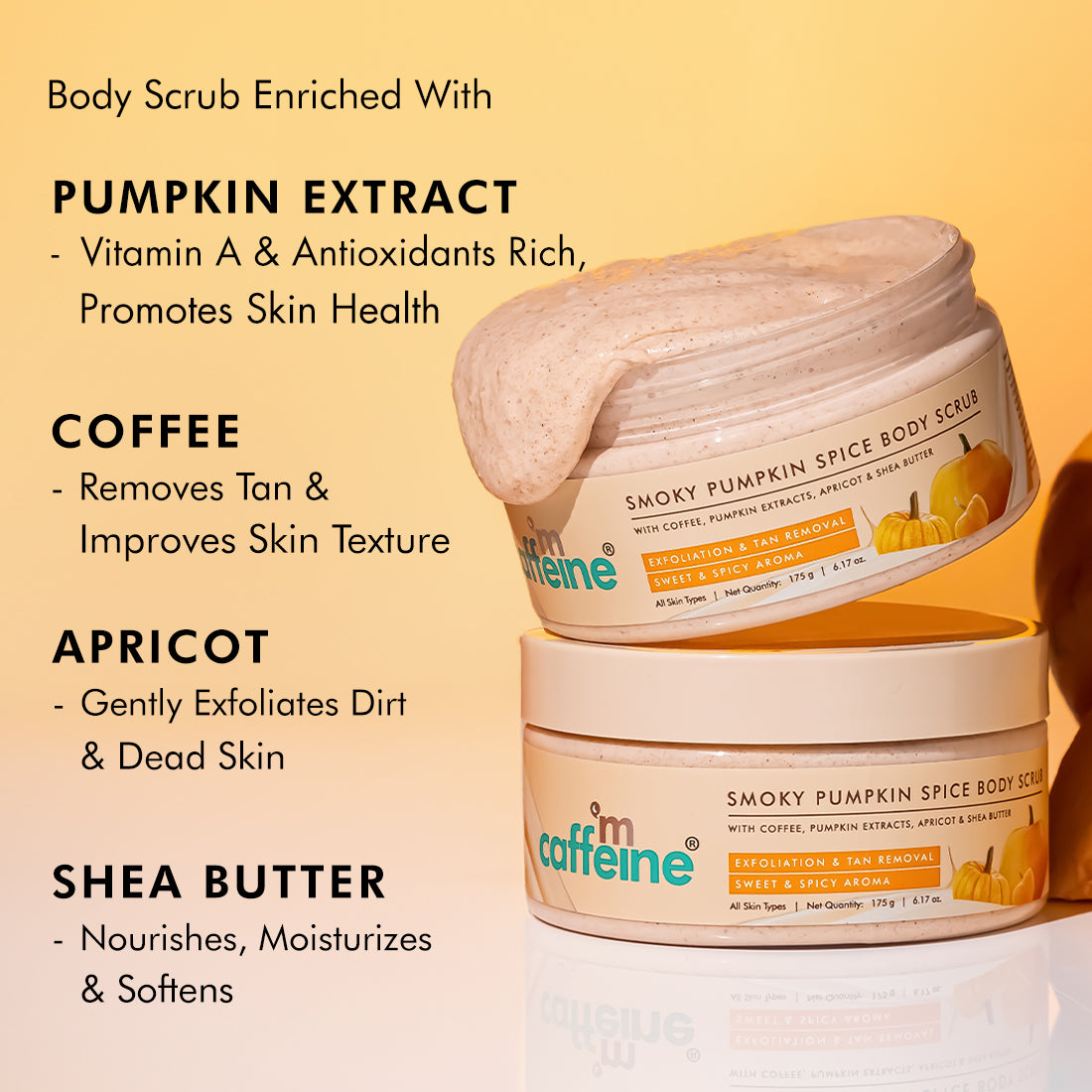 mCaffeine Pumpkin Spice Cleanse & Detan Duo for Glowing Skin | Sweet & Spicy Aroma