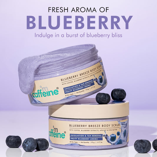 mCaffeine Blueberry body butter + body scrub