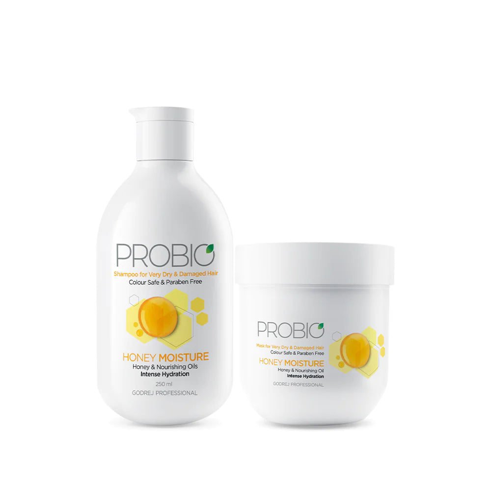 Probio Honey Moisture Duo (250ml, 200g) | FOR DRY AND DAMAGED HAIR