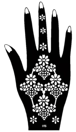 Beautiful Henna Stencils - Both Hands/ Mehendi Designs/ Mehendi DIY Stencil - C15