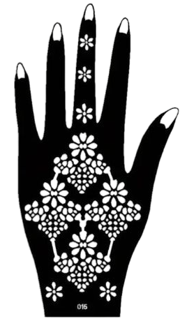 Beautiful Henna Stencils - Both Hands/ Mehendi Designs/ Mehendi DIY Stencil - C15