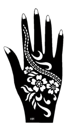 Beautiful Henna Stencils - Both Hands/ Mehendi Designs/ Mehendi DIY Stencil -C031