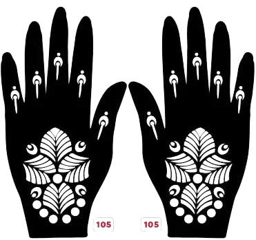 Beautiful Henna Stencils - Both Hands/ Mehendi Designs/ Mehendi DIY Stencil - C105