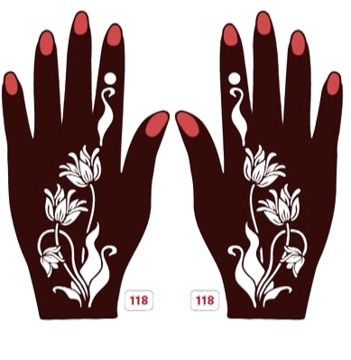 Beautiful Henna Stencils - Both Hands/ Mehendi Designs/ Mehendi DIY Stencil - C118