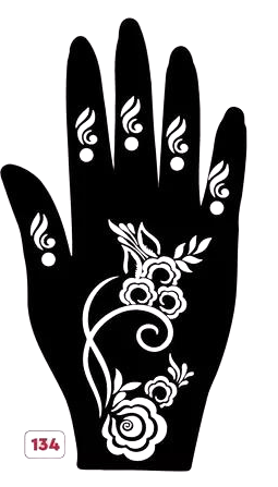 Beautiful Henna Stencils - Both Hands/ Mehendi Designs/ Mehendi DIY Stencil - C134