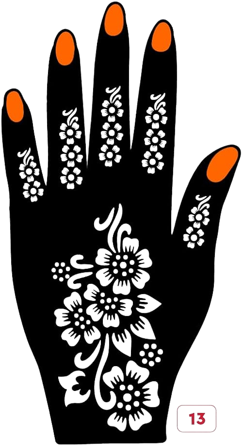 Beautiful Henna Stencils - Both Hands/ Mehendi Designs/ Mehendi DIY Stencil - C13