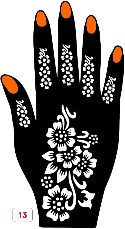 Beautiful Henna Stencils - Both Hands/ Mehendi Designs/ Mehendi DIY Stencil - C13
