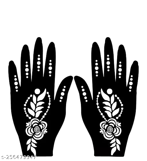 Beautiful Henna Stencils - Both Hands/ Mehendi Designs/ Mehendi DIY Stencil - C147