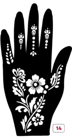 Beautiful Henna Stencils - Both Hands/ Mehendi Designs/ Mehendi DIY Stencil - C14