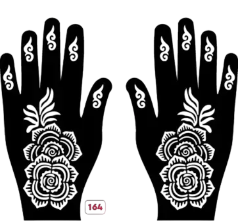 Beautiful Henna Stencils - Both Hands/ Mehendi Designs/ Mehendi DIY Stencil -C164