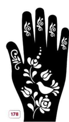 Beautiful Henna Stencils - Both Hands/ Mehendi Designs/ Mehendi DIY Stencil -C178