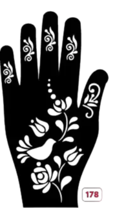 Beautiful Henna Stencils - Both Hands/ Mehendi Designs/ Mehendi DIY Stencil -C178