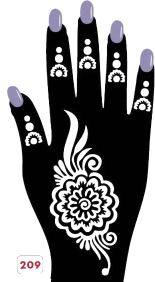 Beautiful Henna Stencils - Both Hands/ Mehendi Designs/ Mehendi DIY Stencil - C209