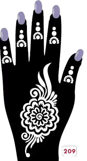 Beautiful Henna Stencils - Both Hands/ Mehendi Designs/ Mehendi DIY Stencil - C209