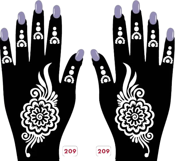 Beautiful Henna Stencils - Both Hands/ Mehendi Designs/ Mehendi DIY Stencil - C209