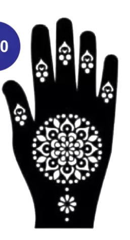 Beautiful Henna Stencils - Both Hands/ Mehendi Designs/ Mehendi DIY Stencil - C260