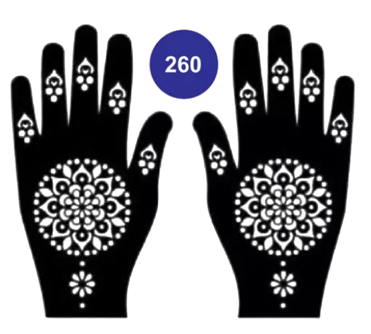 Beautiful Henna Stencils - Both Hands/ Mehendi Designs/ Mehendi DIY Stencil - C260