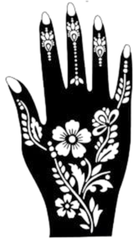 Beautiful Henna Stencils - Both Hands/ Mehendi Designs/ Mehendi DIY Stencil -C62