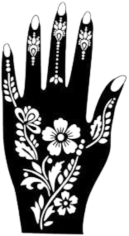 Beautiful Henna Stencils - Both Hands/ Mehendi Designs/ Mehendi DIY Stencil -C62