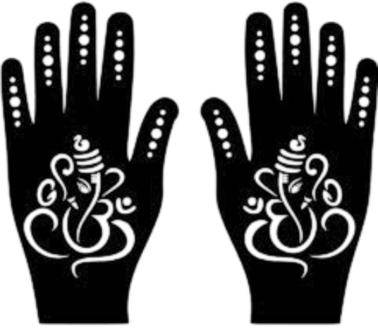 Beautiful Henna Stencils - Both Hands/ Mehendi Designs/ Mehendi DIY Stencil -C64