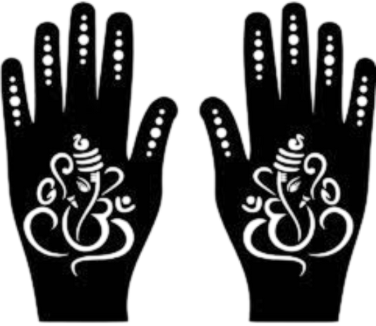 Beautiful Henna Stencils - Both Hands/ Mehendi Designs/ Mehendi DIY Stencil -C64