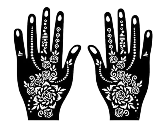 Beautiful Henna Stencils - Both Hands/ Mehendi Designs/ Mehendi DIY Stencil - C69