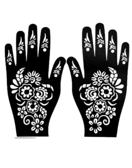 Beautiful Henna Stencils - Both Hands/ Mehendi Designs/ Mehendi DIY Stencil -C71