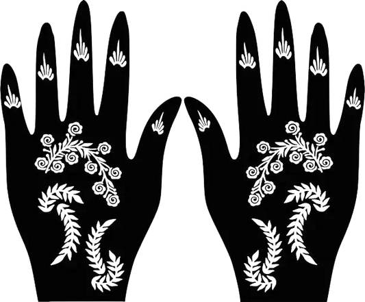 Beautiful Henna Stencils - Both Hands/ Mehendi Designs/ Mehendi DIY Stencil -C83