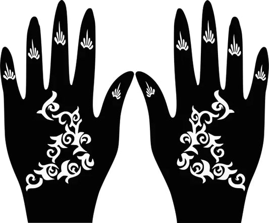 Beautiful Henna Stencils - Both Hands/ Mehendi Designs/ Mehendi DIY Stencil - C85