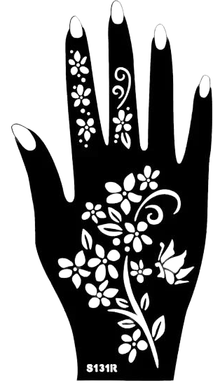 Beautiful Henna Stencils - Both Hands/ Mehendi Designs/ Mehendi DIY Stencil -S131