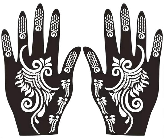 Beautiful Henna Stencils - Both Hands/ Mehendi Designs/ Mehendi DIY Stencil - C88