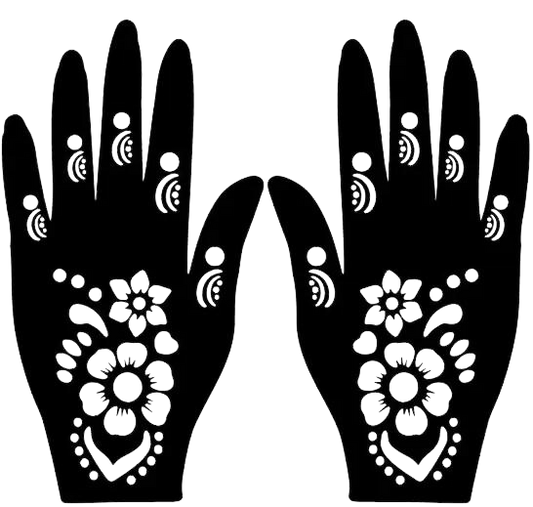 Beautiful Henna Stencils - Both Hands/ Mehendi Designs/ Mehendi DIY Stencil -C98