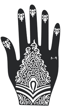 Beautiful Henna Stencils - Both Hands/ Mehendi Designs/ Mehendi DIY Stencil - P101