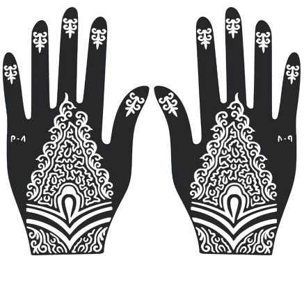 Beautiful Henna Stencils - Both Hands/ Mehendi Designs/ Mehendi DIY Stencil - P101