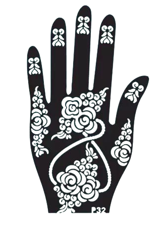 Beautiful Henna Stencils - Both Hands/ Mehendi Designs/ Mehendi DIY Stencil - P32