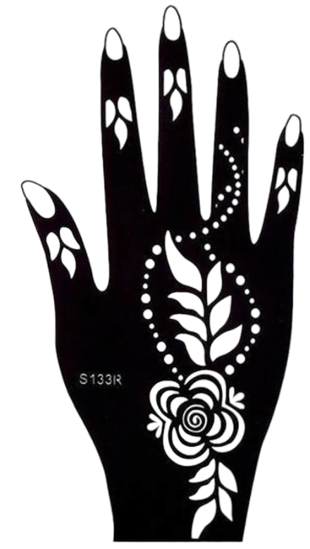 Beautiful Henna Stencils - Both Hands/ Mehendi Designs/ Mehendi DIY Stencil -S133