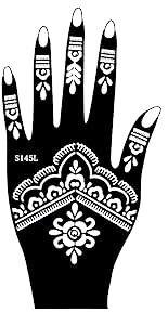 Beautiful Henna Stencils - Both Hands/ Mehendi Designs/ Mehendi DIY Stencil - S145