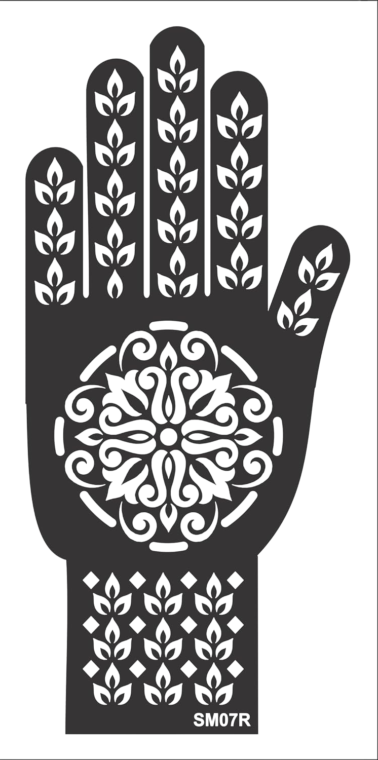Beautiful Henna Stencils - Both Hands/ Mehendi Designs/ Mehendi DIY Stencil - SM07