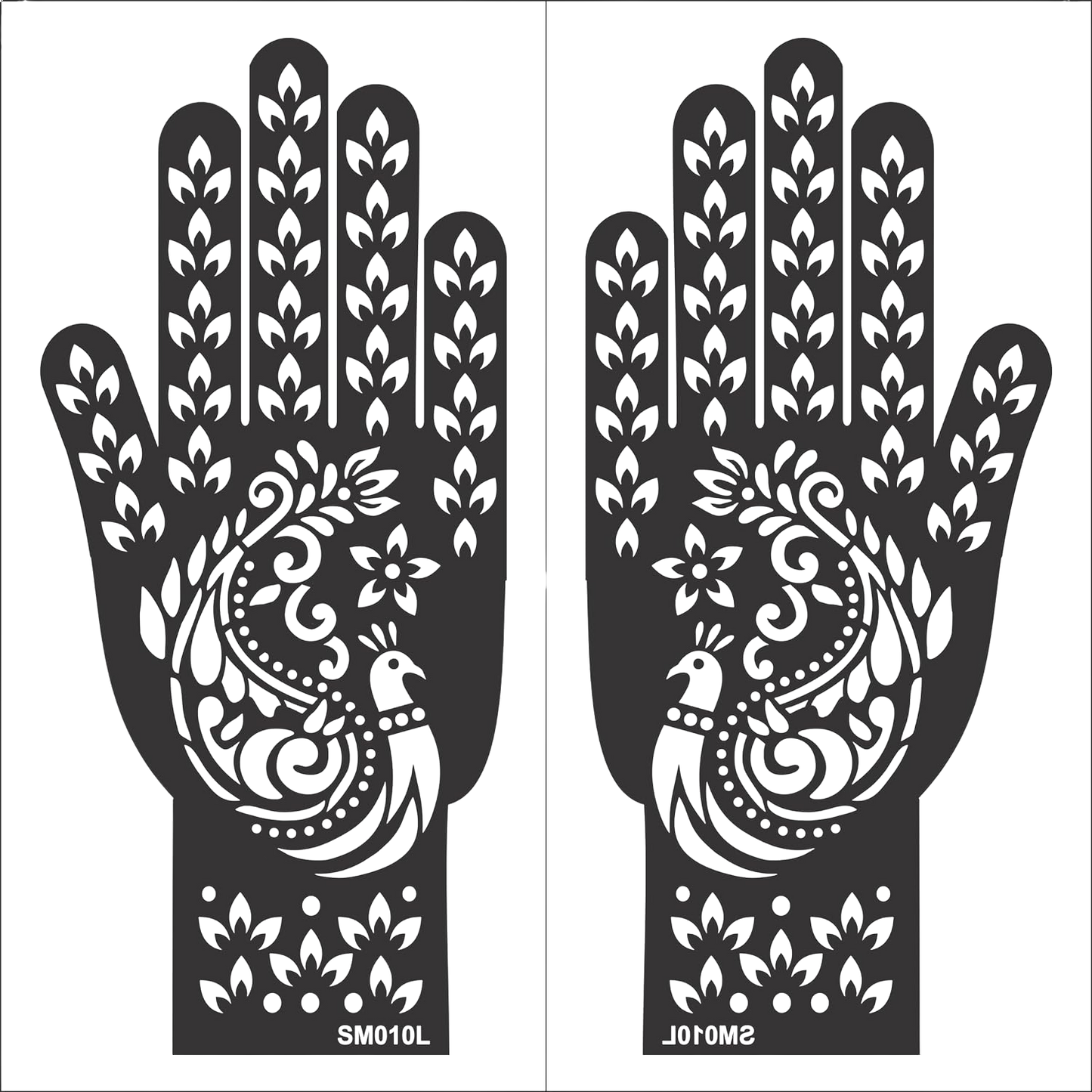 Beautiful Henna Stencils - Both Hands/ Mehendi Designs/ Mehendi DIY Stencil - SM10