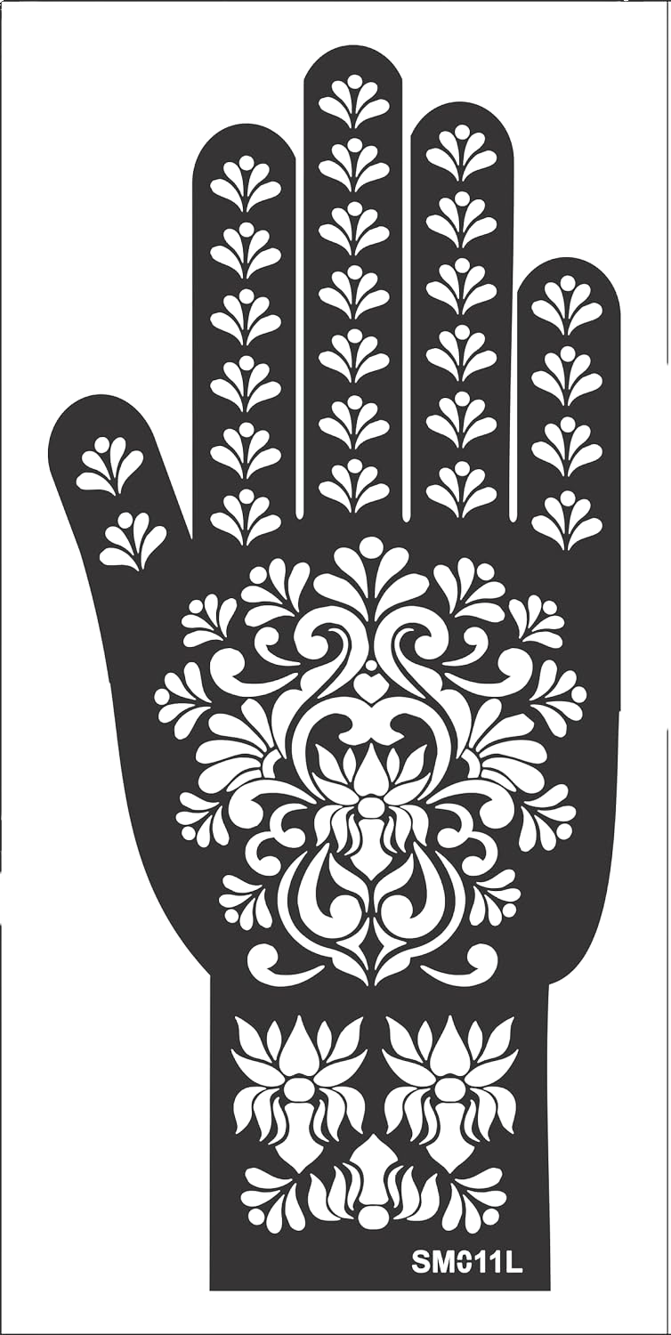 Beautiful Henna Stencils - Both Hands/ Mehendi Designs/ Mehendi DIY Stencil - SM11