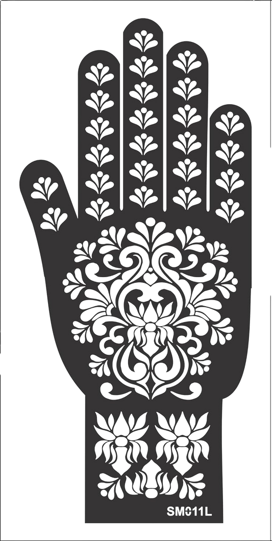 Beautiful Henna Stencils - Both Hands/ Mehendi Designs/ Mehendi DIY Stencil - SM11