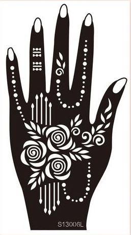 Beautiful Henna Stencils - Both Hands/ Mehendi Designs/ Mehendi DIY Stencil - 13006