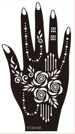 Beautiful Henna Stencils - Both Hands/ Mehendi Designs/ Mehendi DIY Stencil - 13006