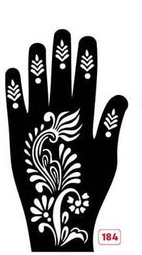 Beautiful Henna Stencils - Both Hands/ Mehendi Designs/ Mehendi DIY Stencil - 184