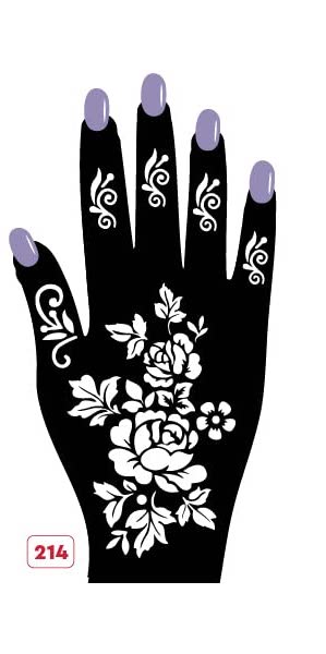Beautiful Henna Stencils - Both Hands/ Mehendi Designs/ Mehendi DIY Stencil - 214