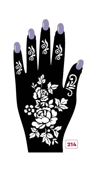 Beautiful Henna Stencils - Both Hands/ Mehendi Designs/ Mehendi DIY Stencil - 214